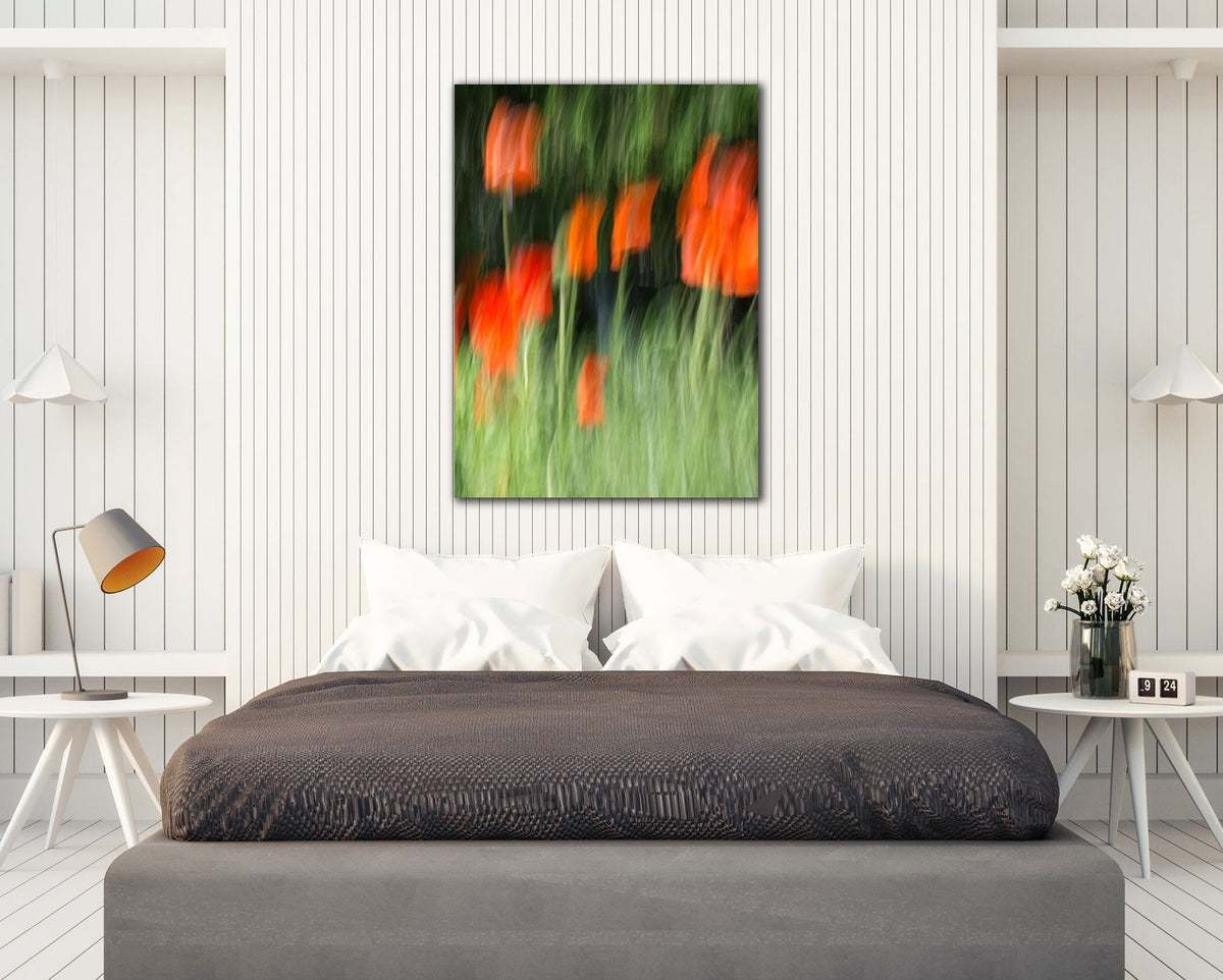 Orange on Green #42 44" x 32" - Other Editions Available - Petroff Gallery -  - Warren Grossman- Orange on Green