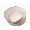 Small 22K Gold Rimmed White Bowl 2 - Petroff Gallery - Ceramic Art