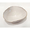 Small 22K Gold Rimmed White Bowl 1 - Petroff Gallery - Ceramic Art