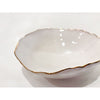 Small 22K Gold Rimmed White Bowl 1 - Petroff Gallery - Ceramic Art