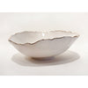 Small 22K Gold Rimmed White Bowl 1 - Petroff Gallery - Ceramic Art