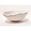 Small 22K Gold Rimmed White Bowl 2 - Petroff Gallery - Ceramic Art