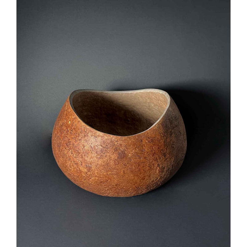 Low Brown Vessel - Petroff Gallery - Sculpture