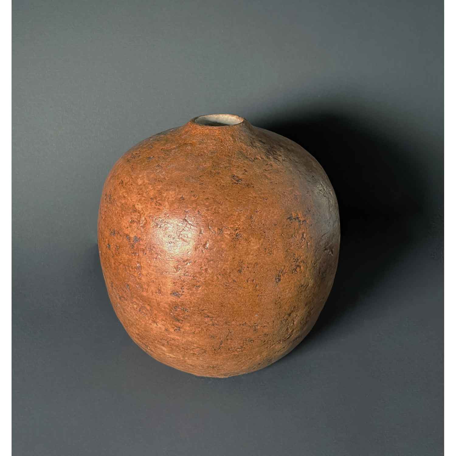 Small Round Brown Vessel - Petroff Gallery - Sculpture