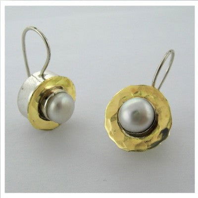 Pearl Drum Earrings - Petroff Gallery