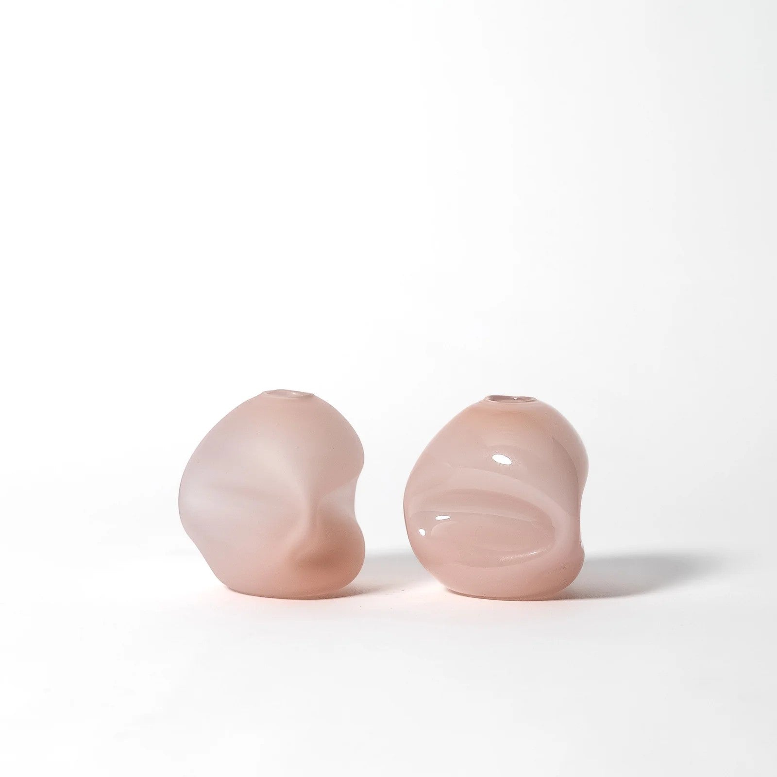 Small Dusty Pink Pebble Vase - Petroff Gallery - Glass Art