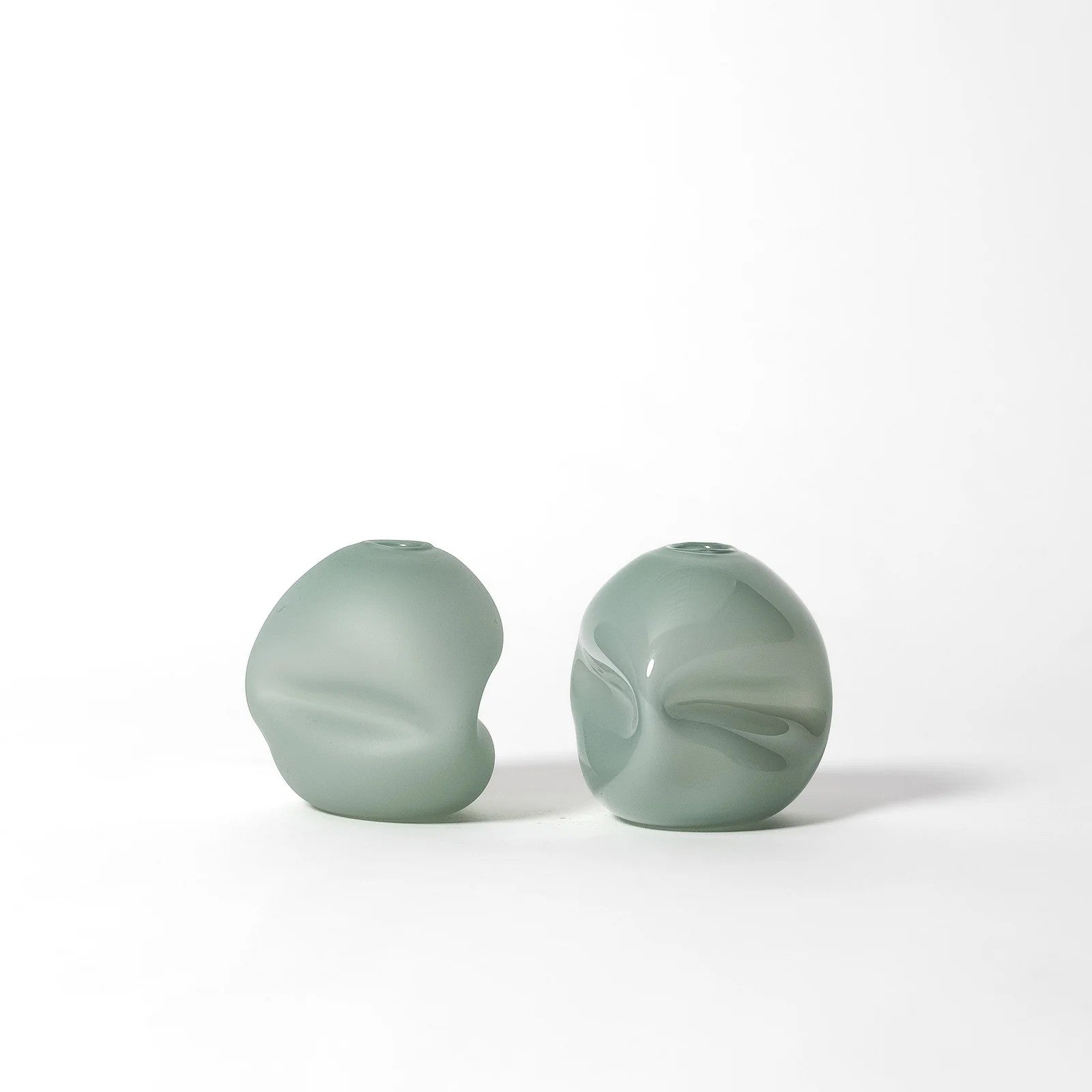 Small Jade Pebble Vase - Petroff Gallery - Glass Art