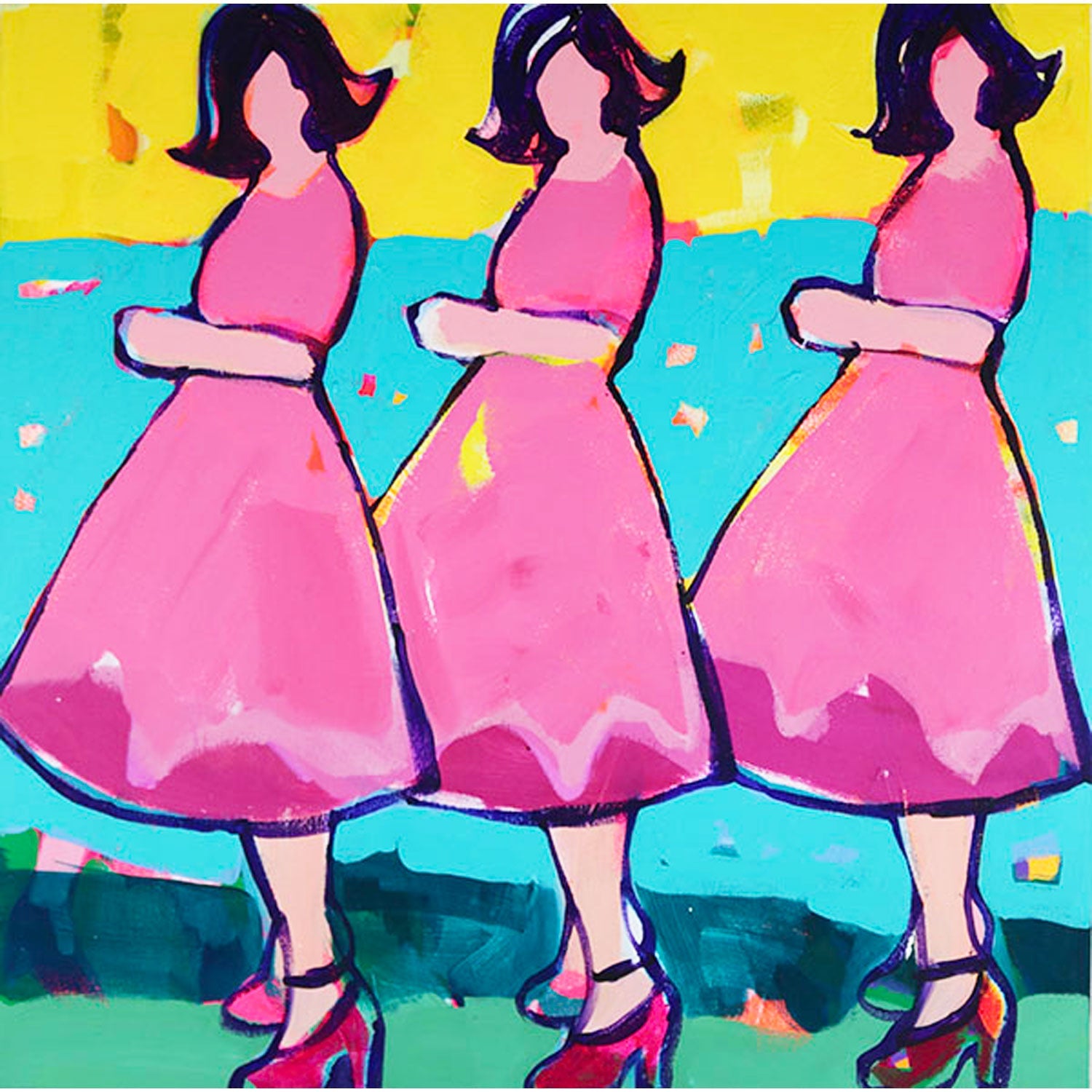 Pink Dress 30" x 30" - Petroff Gallery -  - Alexandrya Eaton - Pink Dress, 30" x 30"