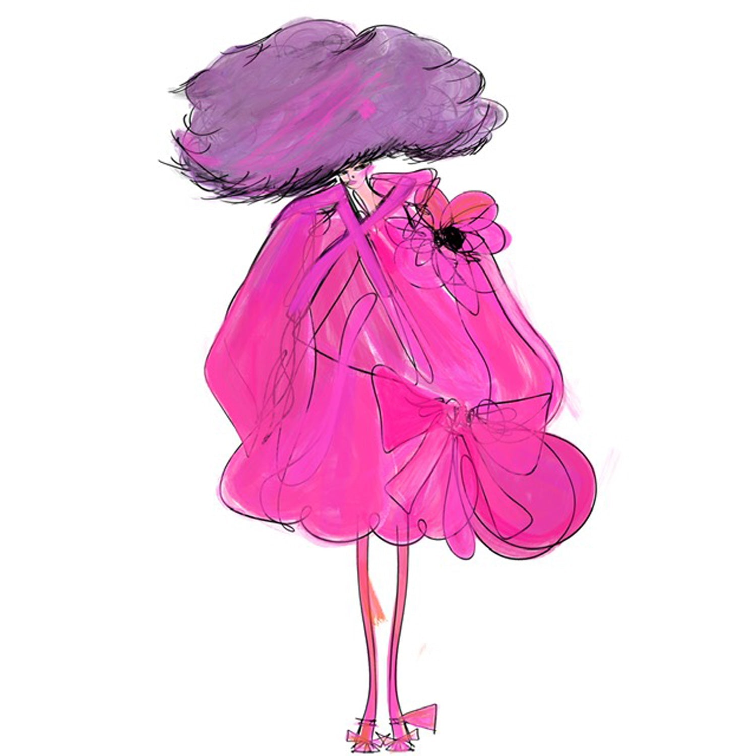 Pink Lacroix 14" x 11" - Petroff Gallery -  - Annie Naranian - Pink Lacroix, 14" x 11"