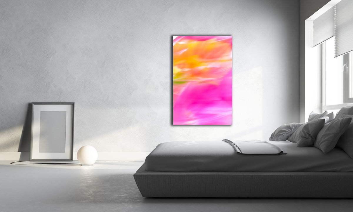 Pink on Yellow #3 63" x 42" - Other Editions Available - Petroff Gallery -  - Warren Grossman - Pink on Yellow #3