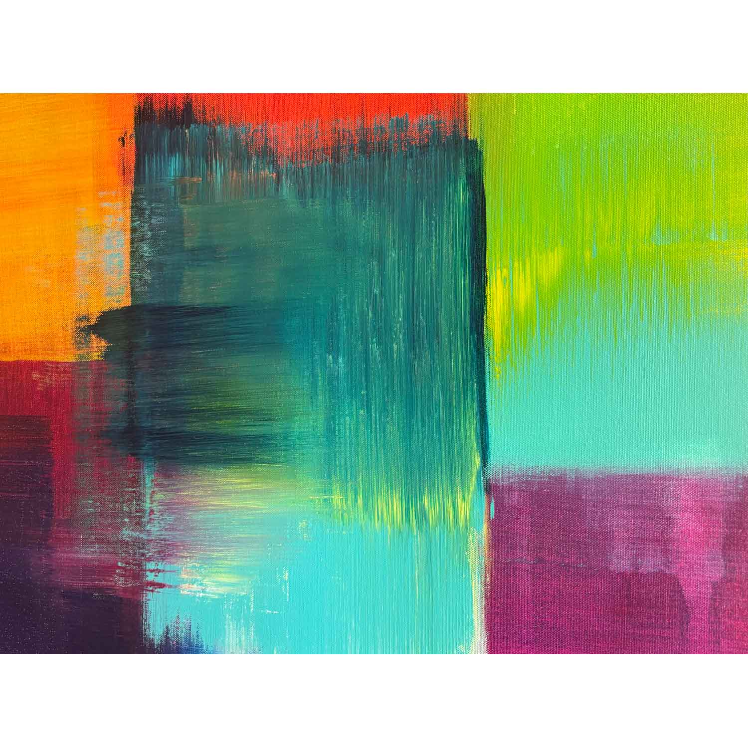 Pixelated Passion 36" x 60" - Petroff Gallery - Painting