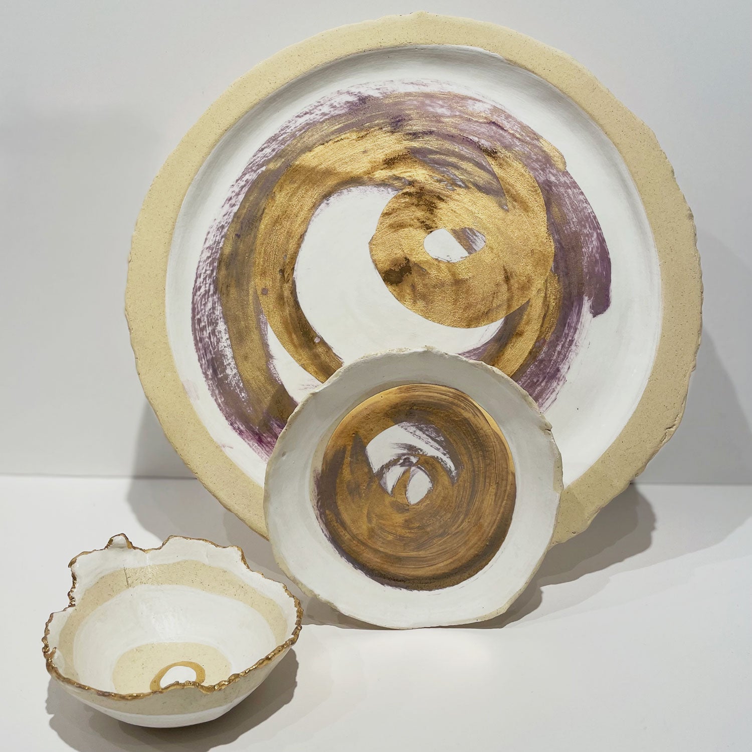 Plate with 2 Bowls Set - Petroff Gallery -  - Marla Buck - Plate with 2 Bowls Set