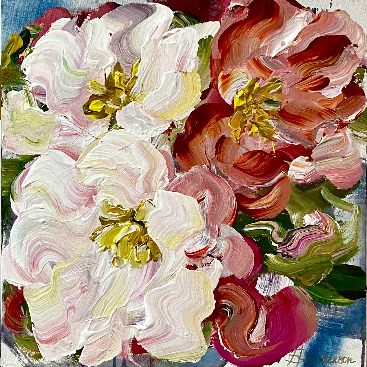 Poisoned by Your Love Series #3 16" x 16" - Petroff Gallery -  - Elena Henderson - Poisoned by Your Love Series #3, 16" x 16"