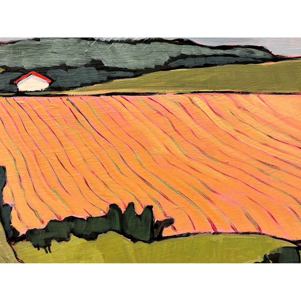 Potato Fields 20" x 40" - Petroff Gallery - Paintings