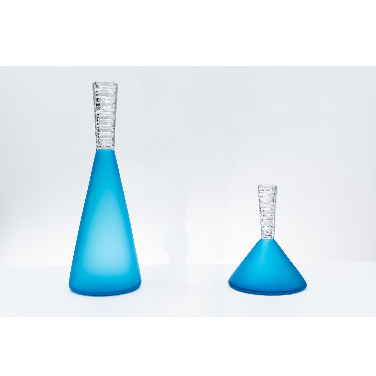 Potions Copper Blue Cone Small - Petroff Gallery - Glass Art
