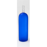 Potions Sari Blue Large Wine Bottle - Petroff Gallery - Glass Art
