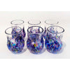 Purple Burst Twisty Cup Set - Petroff Gallery - Glass Art