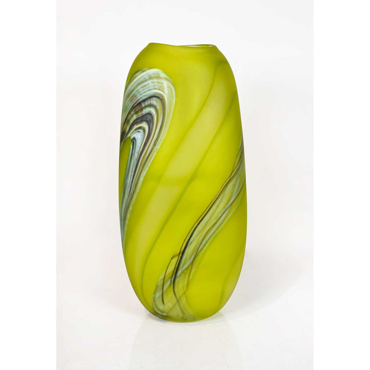 Tall Lime Ether Series - Petroff Gallery - Glass Art