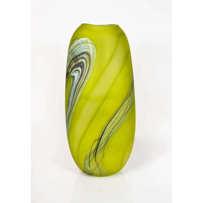 Tall Lime Ether Series - Petroff Gallery - Glass Art