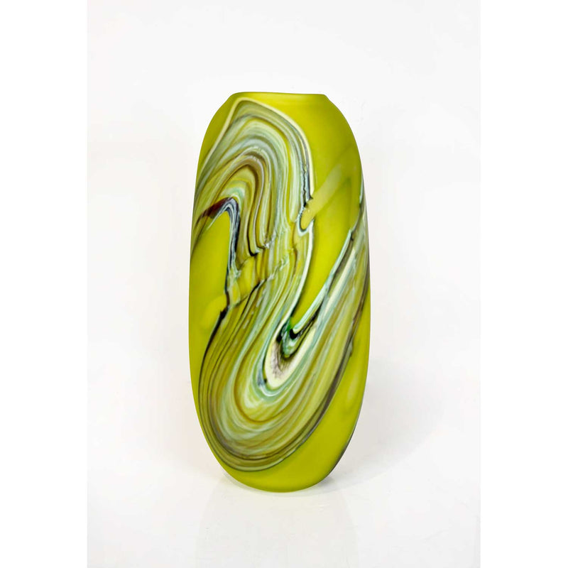 Tall Lime Ether Series - Petroff Gallery - Glass Art
