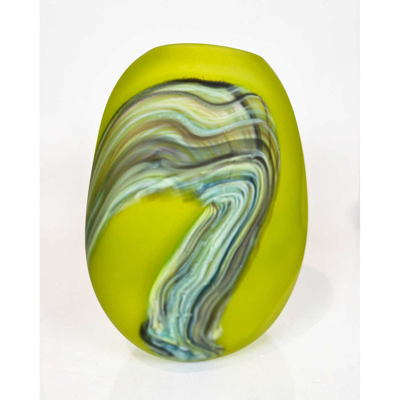 Medium Lime Ether Series - Petroff Gallery - Glass Art