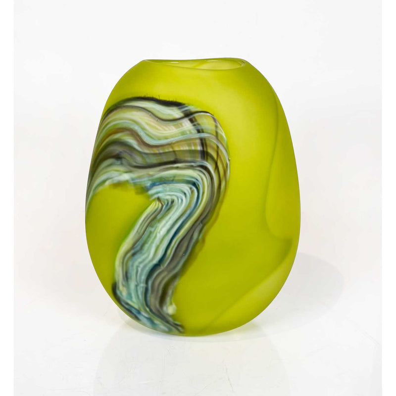 Medium Lime Ether Series - Petroff Gallery - Glass Art