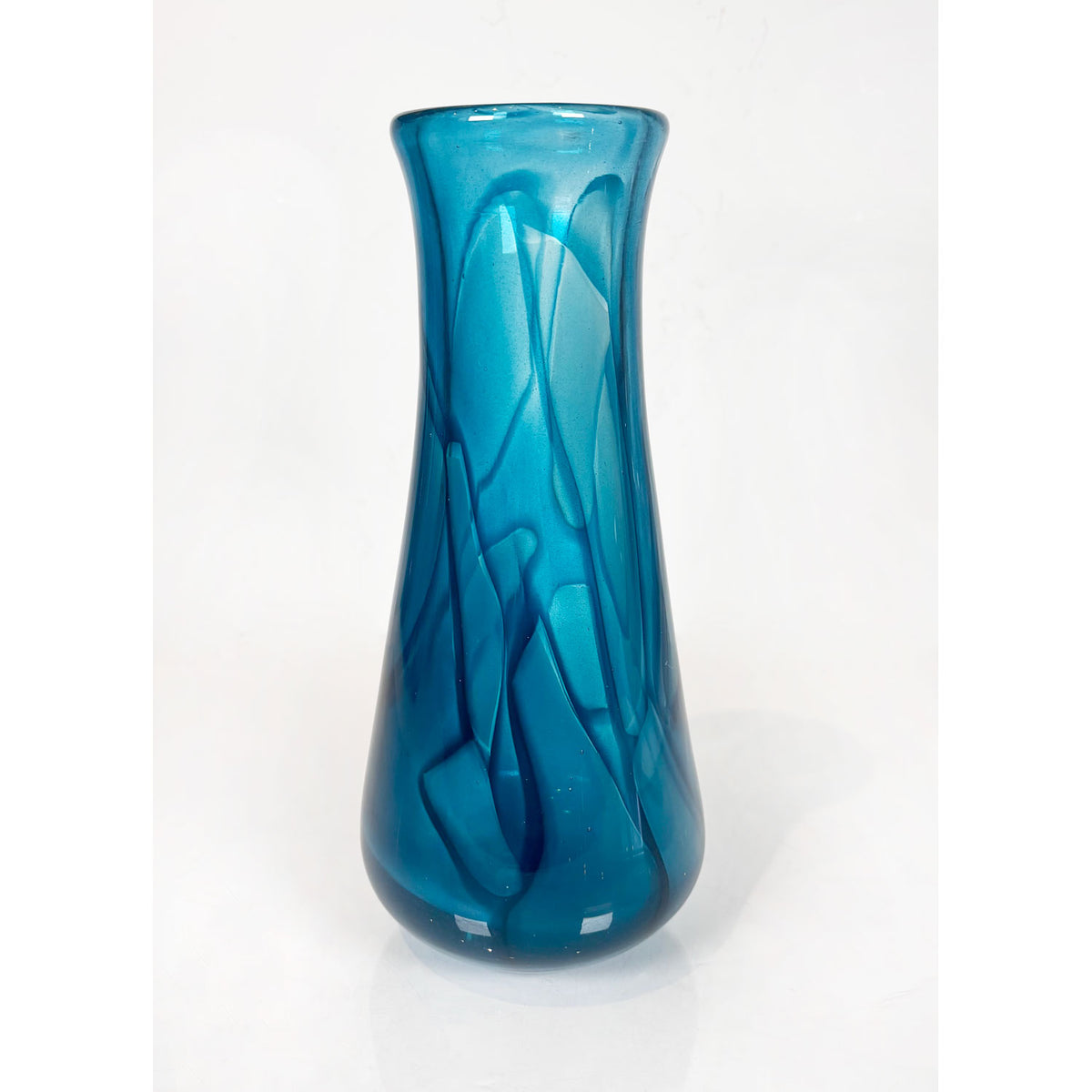Tall Blue Fiori Series - Petroff Gallery - Glass Art