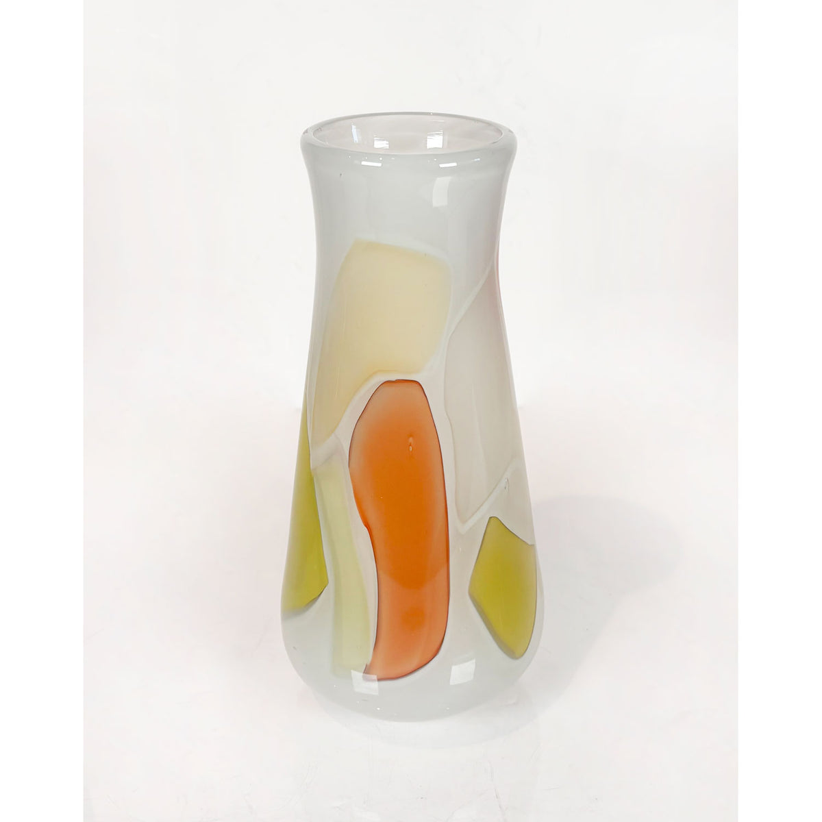 Tall White Fiori Series - Petroff Gallery - Glass Art