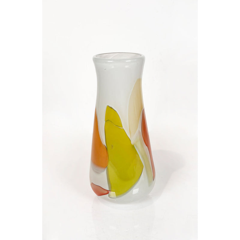Tall White Fiori Series - Petroff Gallery - Glass Art