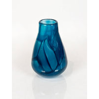Small Bud Vase Blue Fiori Series - Petroff Gallery - Glass Art
