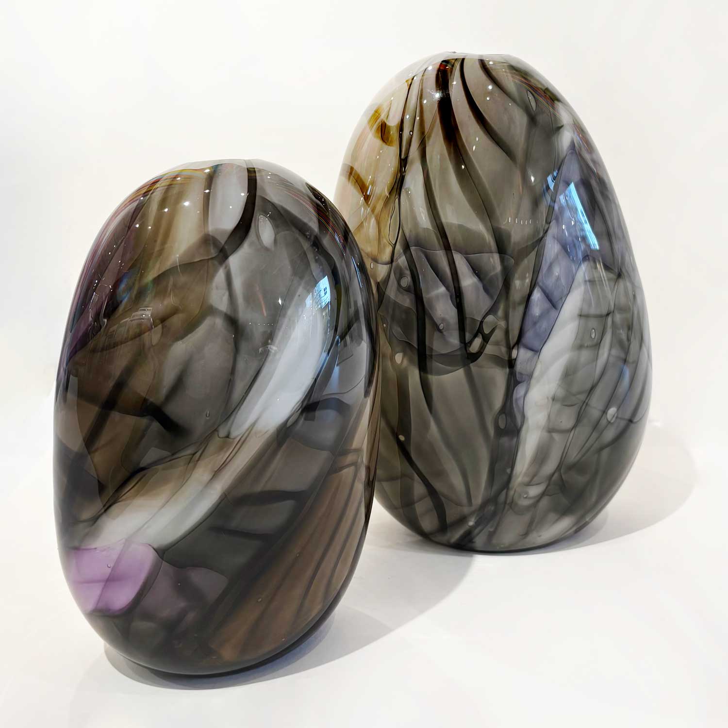 Ether Series Large Grey Topaz - Petroff Gallery - Glass Art