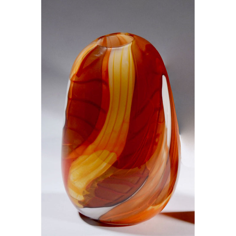 Ether Series Medium Orange White - Petroff Gallery - Glass Art