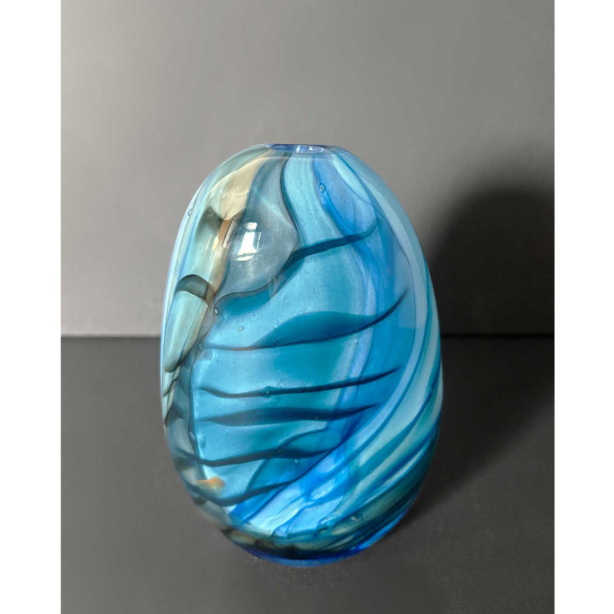 Eather Series Small Blue - Petroff Gallery - Glass Art