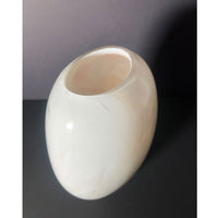 Large Flattened Form in Whites - Petroff Gallery - Glass Art