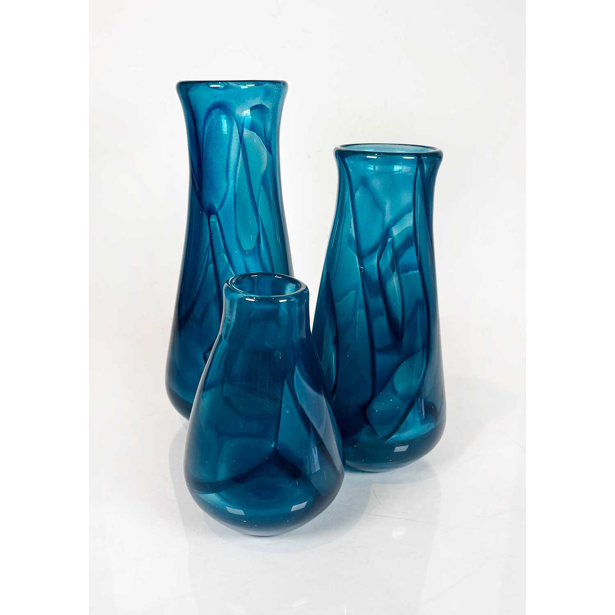 Small Bud Vase Blue Fiori Series - Petroff Gallery - Glass Art