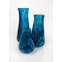 Small Bud Vase Blue Fiori Series - Petroff Gallery - Glass Art