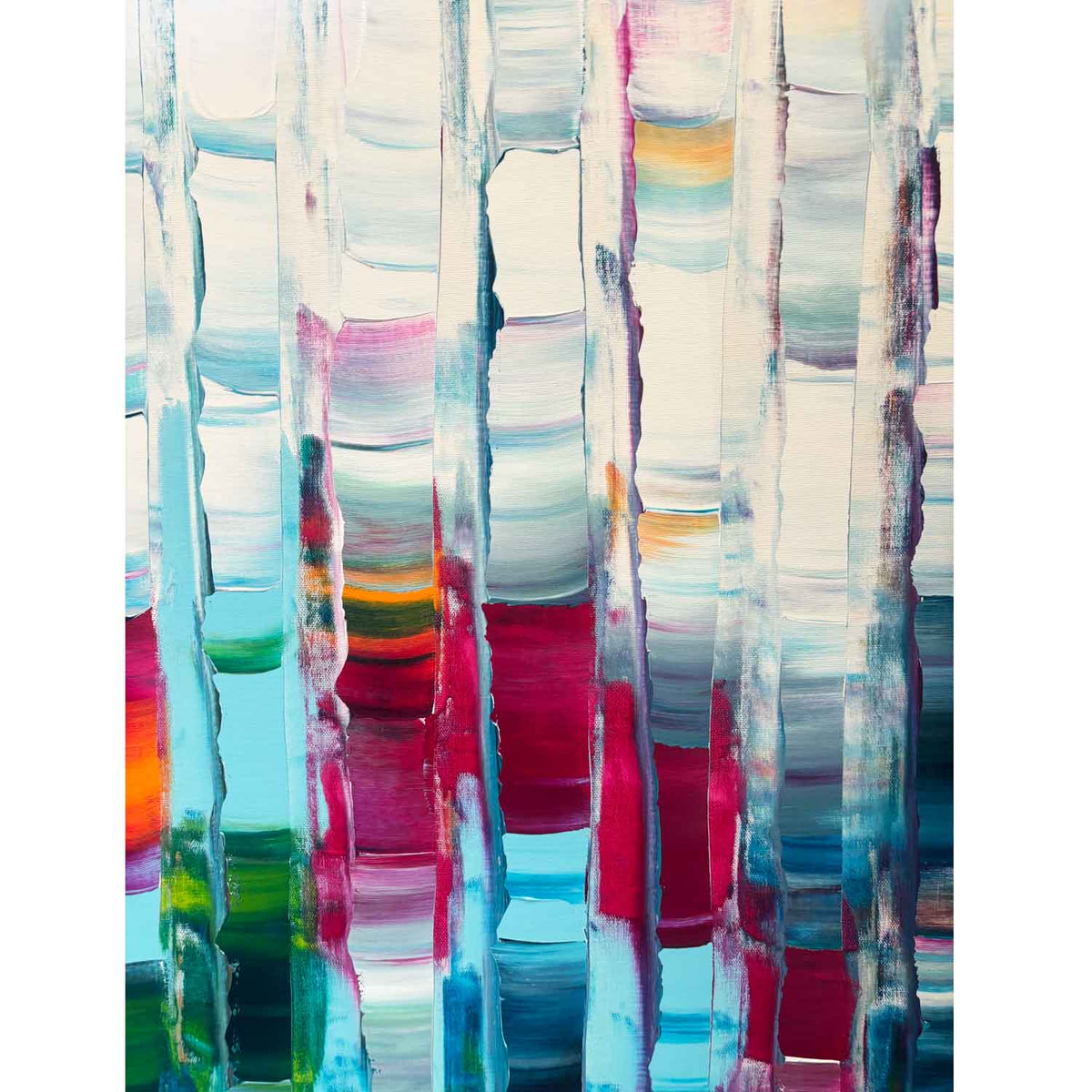Walking in the Automnal Forest 40" x 40" - Petroff Gallery - Painting