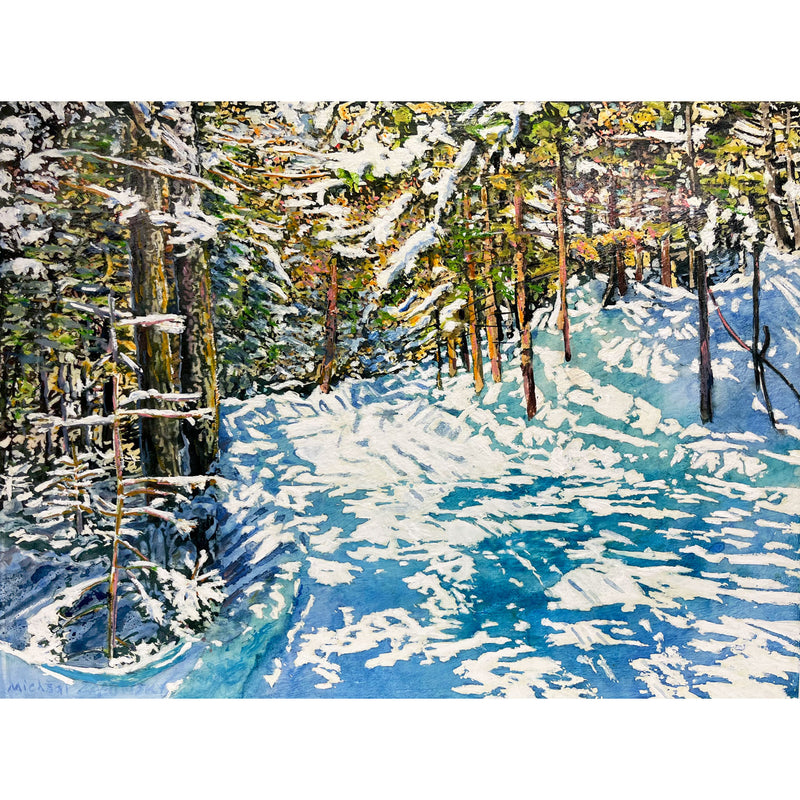 Micheal Zarowsky - Raven Lake Road Late Winter Sun, 18" x 24"