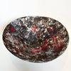 Red Black and White Oval Bowl - Petroff Gallery -  - Makiko Hicher - Red Black and White Bowl, 5.5" x 13" x 13"