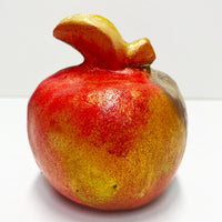 Red Graffiti Apple - Petroff Gallery -  - Marla Buck - Red Graffiti Apple, 4.5" x 4.5" x 5"