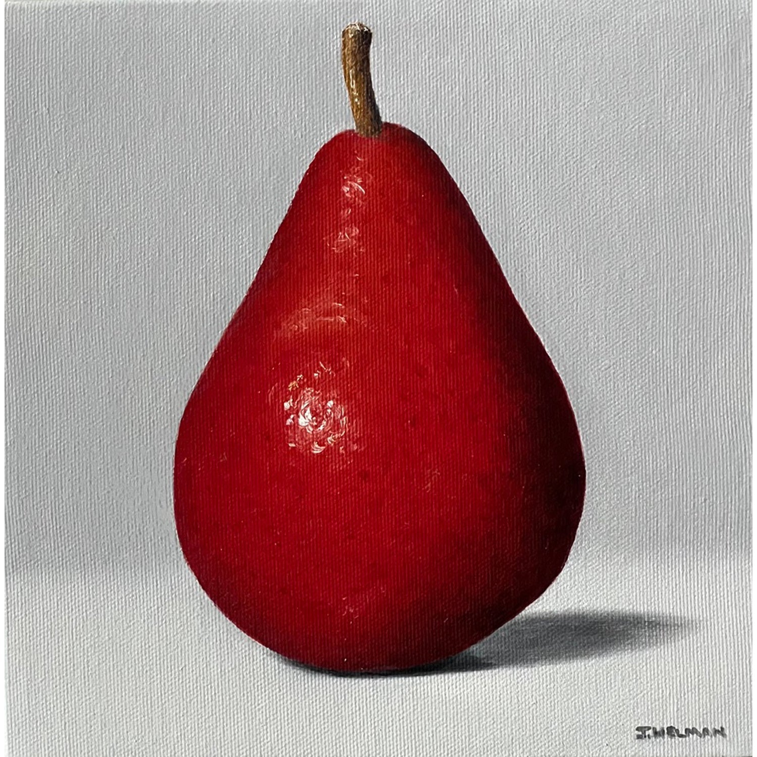 Red Pear 8" x 8" - Petroff Gallery -  - Joanne Helman - Red Pear, 8" x 8"