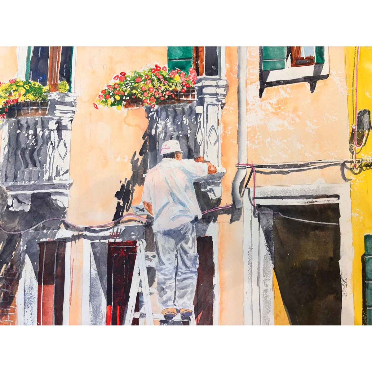 Rio de San Barnaba Dorsoduro 22" x 19" - Petroff Gallery - Painting