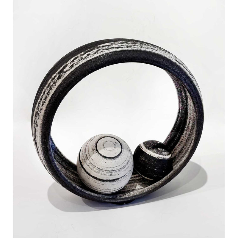 Round Ceramic Sculpture Petroff Gallery 