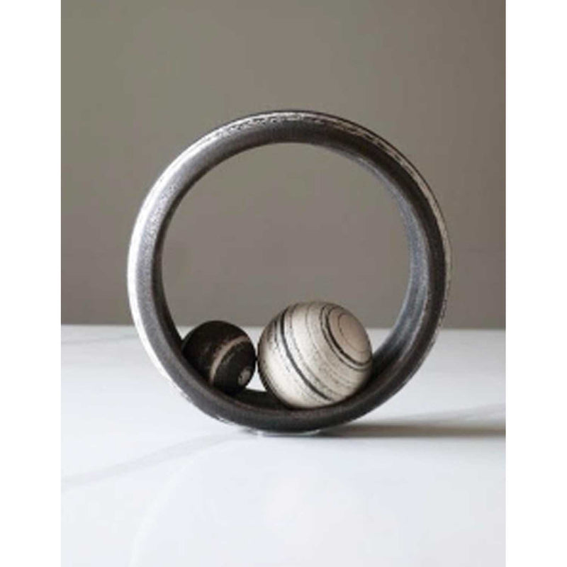 Round Ceramic Sculpture Petroff Gallery 