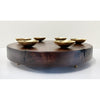 Round Seder Plate with Brass Dishes - Petroff Gallery -  - Debra Braun - Round Seder Plate with Brass Dishes, 12" diameter