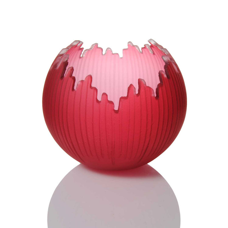 Ruby Saw Carved Orb 6" Petroff Gallery 