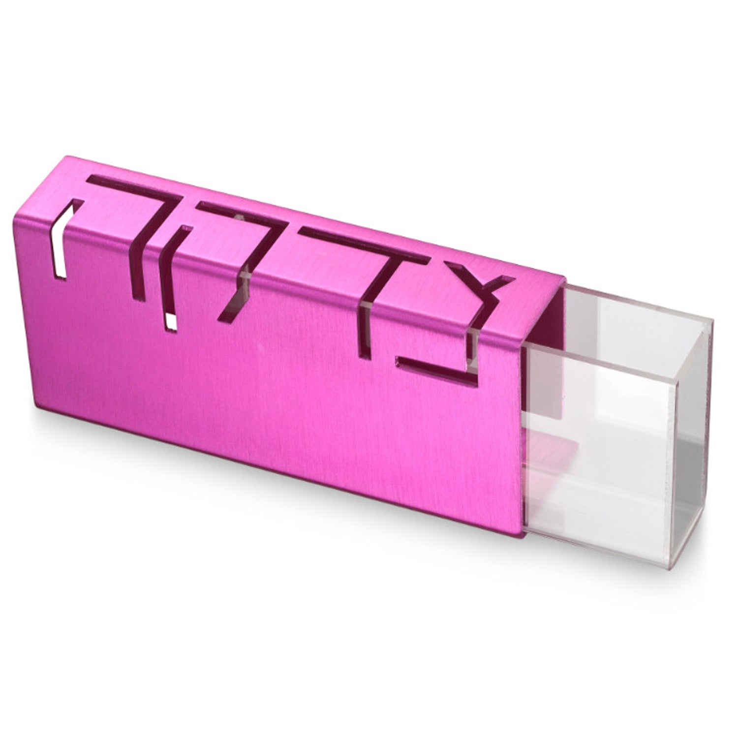 Tzedakah Box - Pink - Petroff Gallery - Judaica