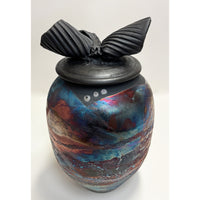 Shu-Chen Cheng - Raku Luster Cover Jar, 11.5" x 6" x 6"