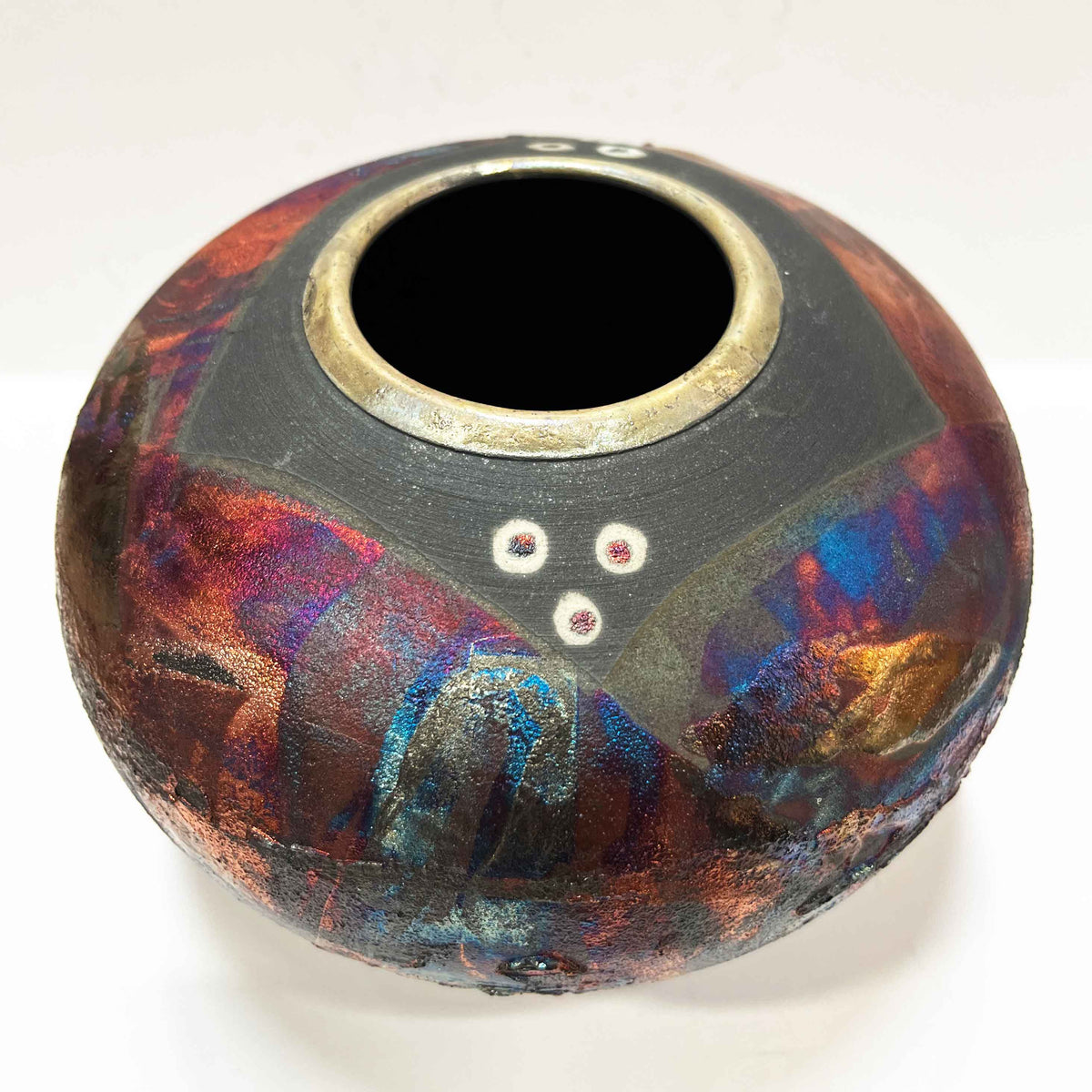 raku vase - petroff gallery - ceramic ar