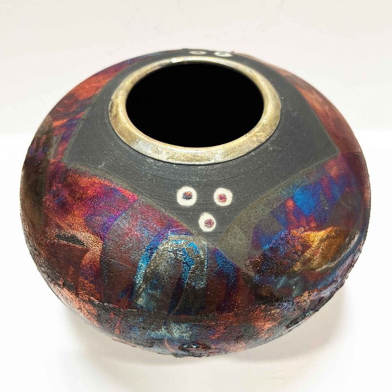 raku vase - petroff gallery - ceramic ar